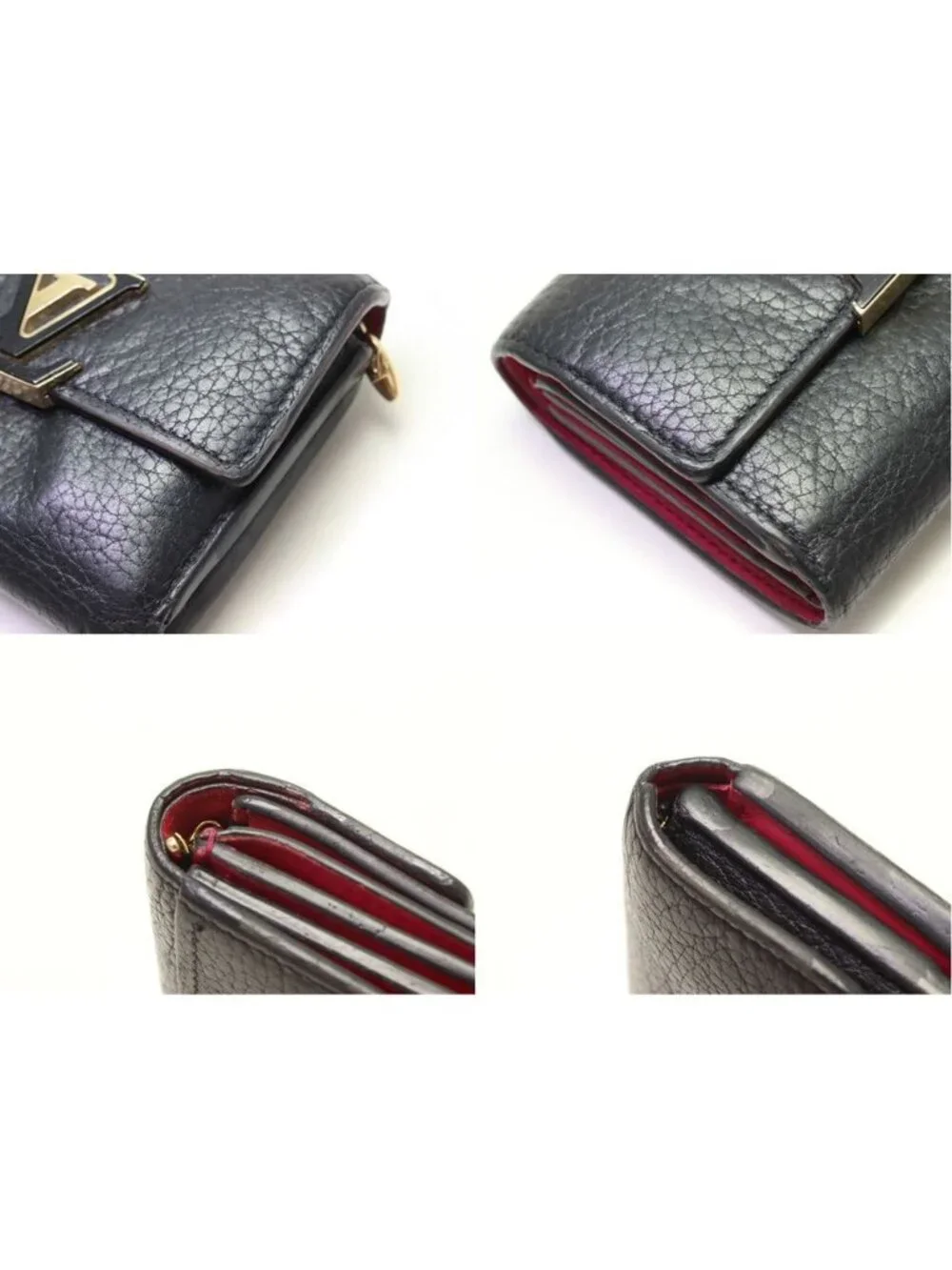 Louis Vuitton Taurillon Leather Portefeuille Capucines XS Compact Wallet